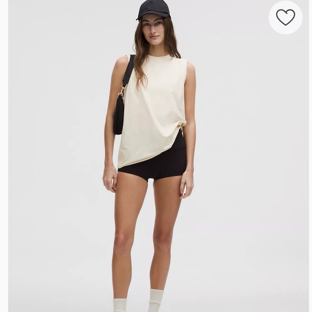 LULU Lemon - All Yours Organic Cotton Tank - Oatmilk/Cream Color - NWT - Picture 2 of 5